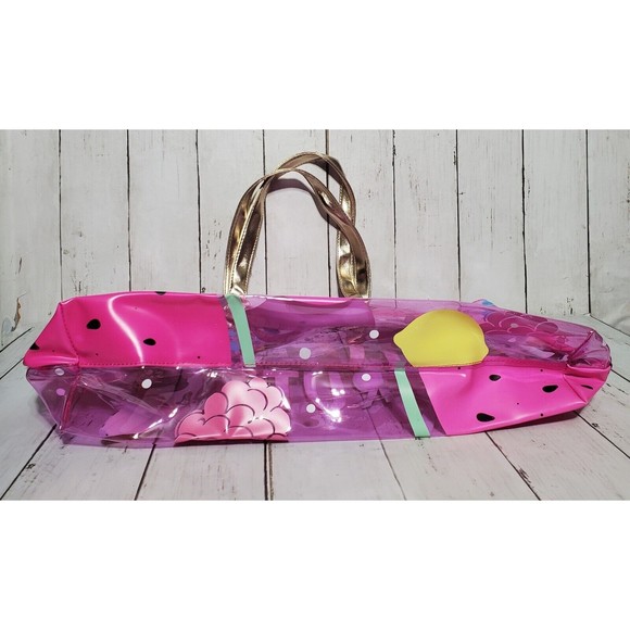 Too Faced Tutti Frutti Collection Tote Bag Limited Edition Clear Vinyl Tote Bag - Picture 11 of 15